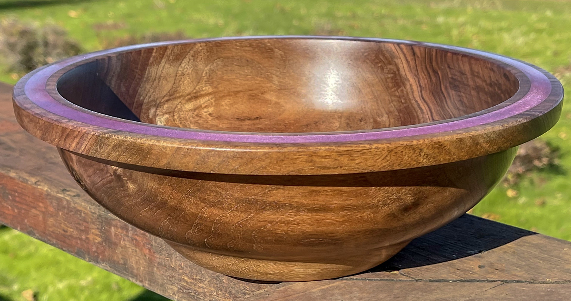 Walnut and resin bowl for friend with cancer