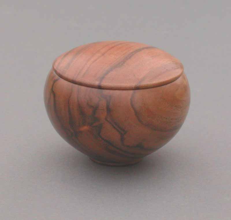 Walnut box with locking lid