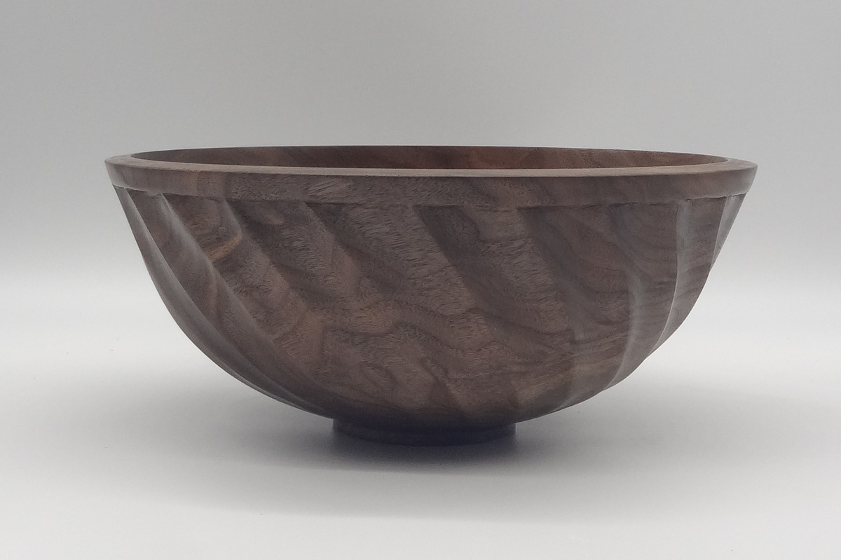 Walnut Fluted Bowl