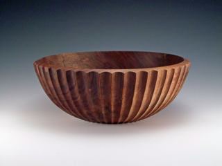 Walnut Fluted Bowl