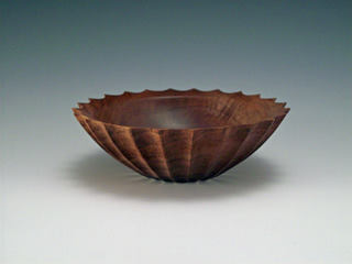 Walnut Fluted Bowl