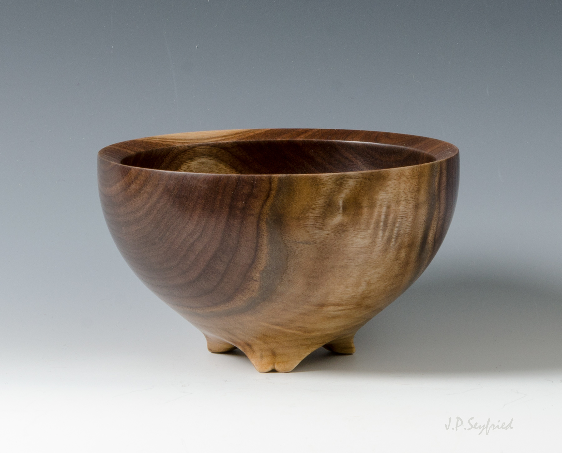 Walnut Footed bowl