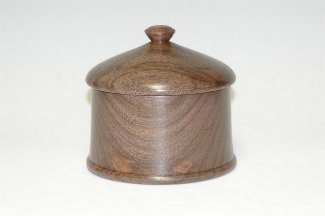Walnut lidded box