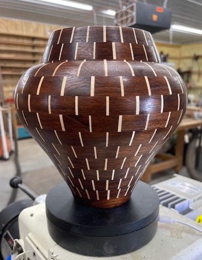 walnut maple Ute vase