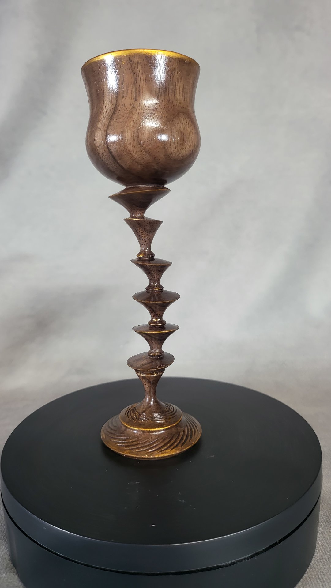 Walnut Off-Center Goblet