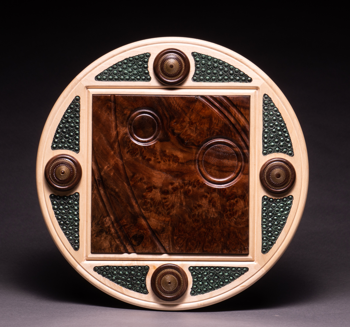 Walnut off center platter