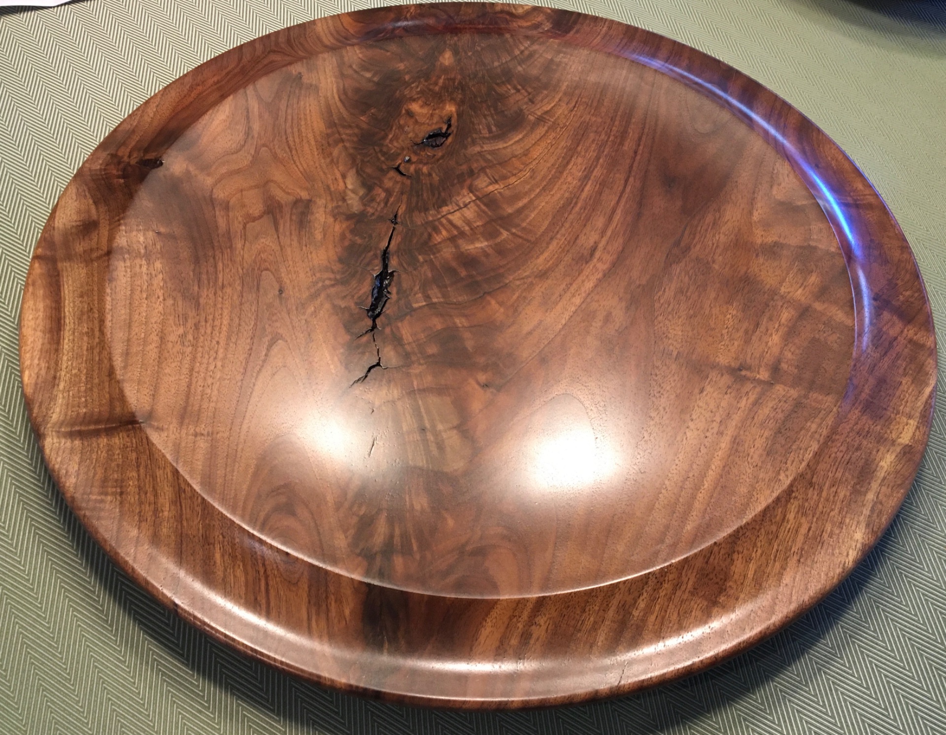 Walnut platter 19” diameter