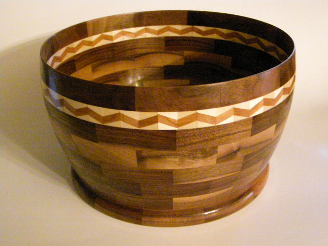 Walnut serving bowl.