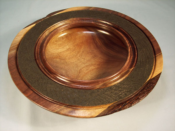 Walnut textured bowl