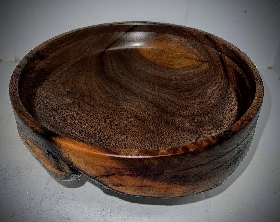 Walnut tray 10 1/2 by 4ish.