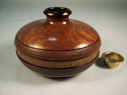 Walnut Vase/Candle Holder