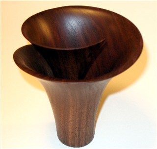 walnut vase form