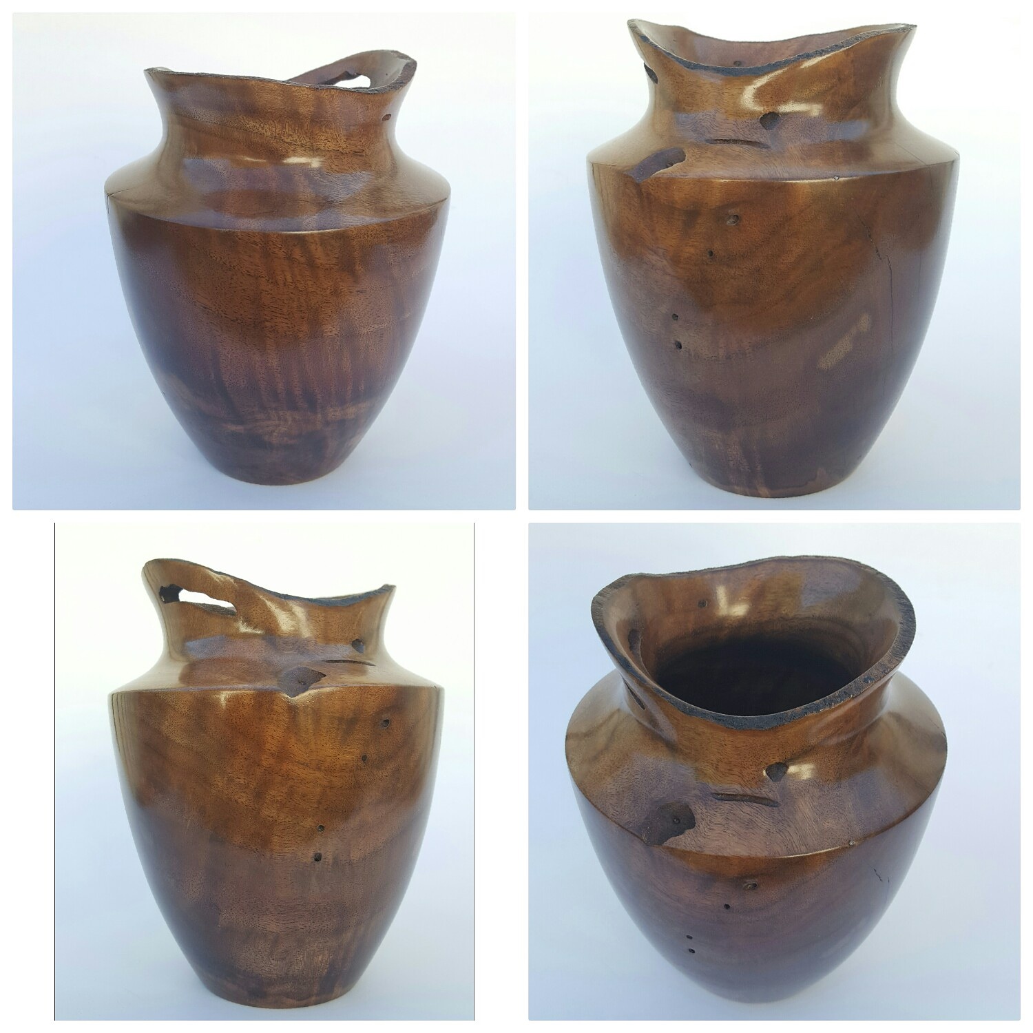 Walnut vase