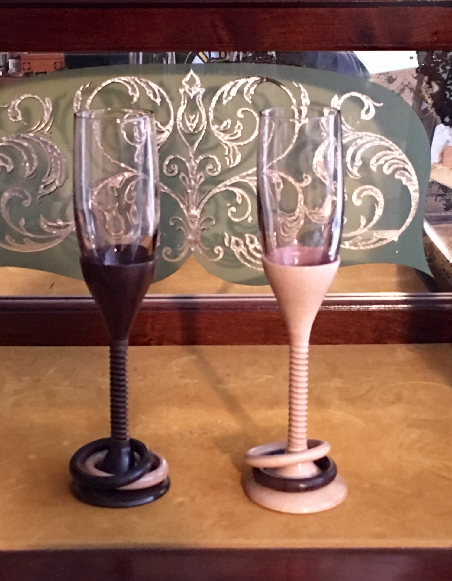 Wedding toasting glasses