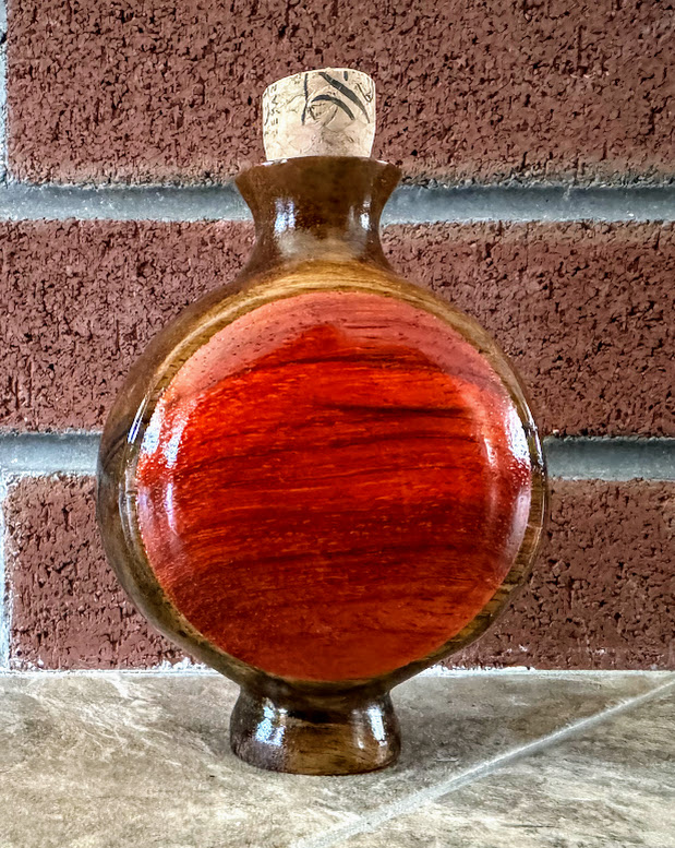 White Limba and Padauk bottle