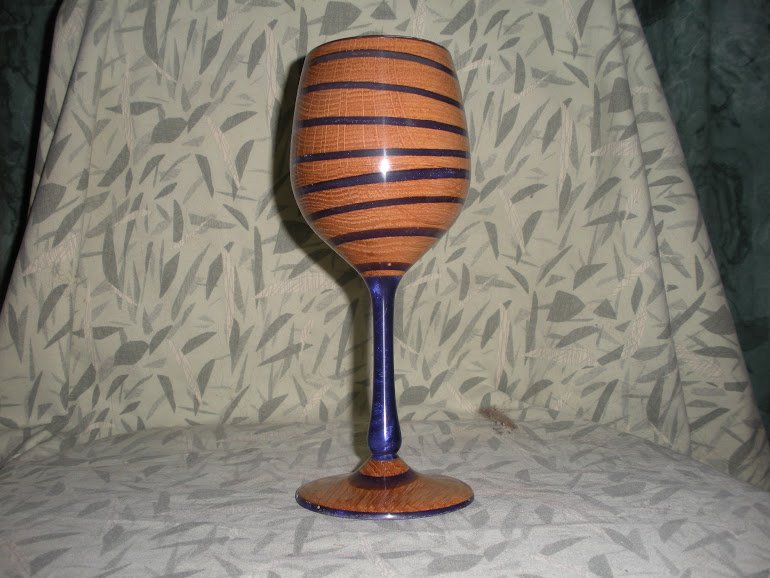 White  Oak / epoxy goblet
