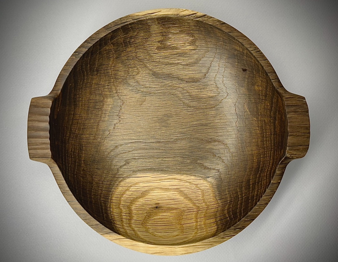 White oak handled bowl