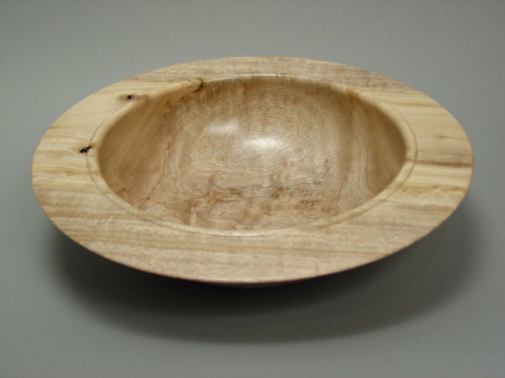 Wide Rimmed Myrtlewood Bowl