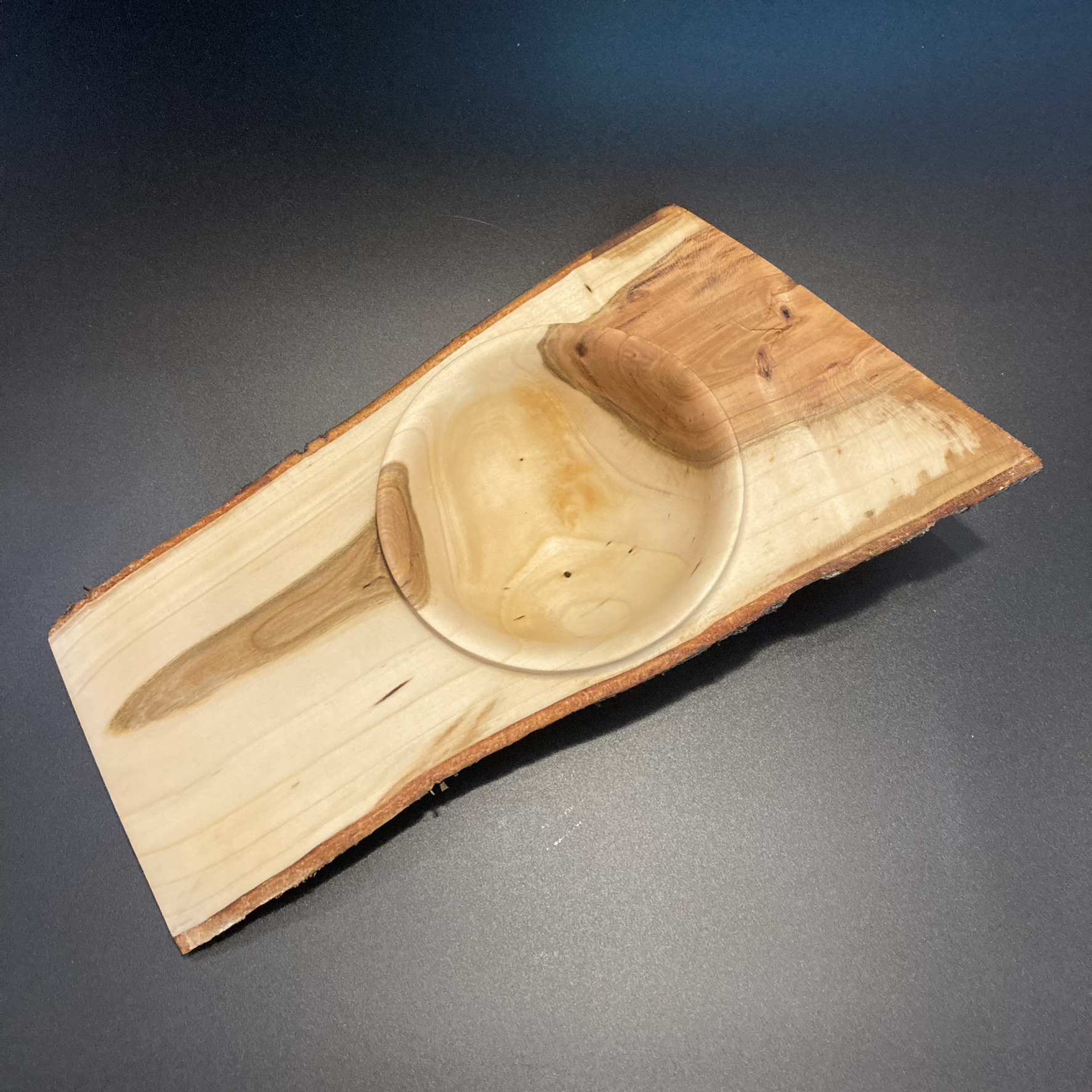 Winged natural edge cherry bowl