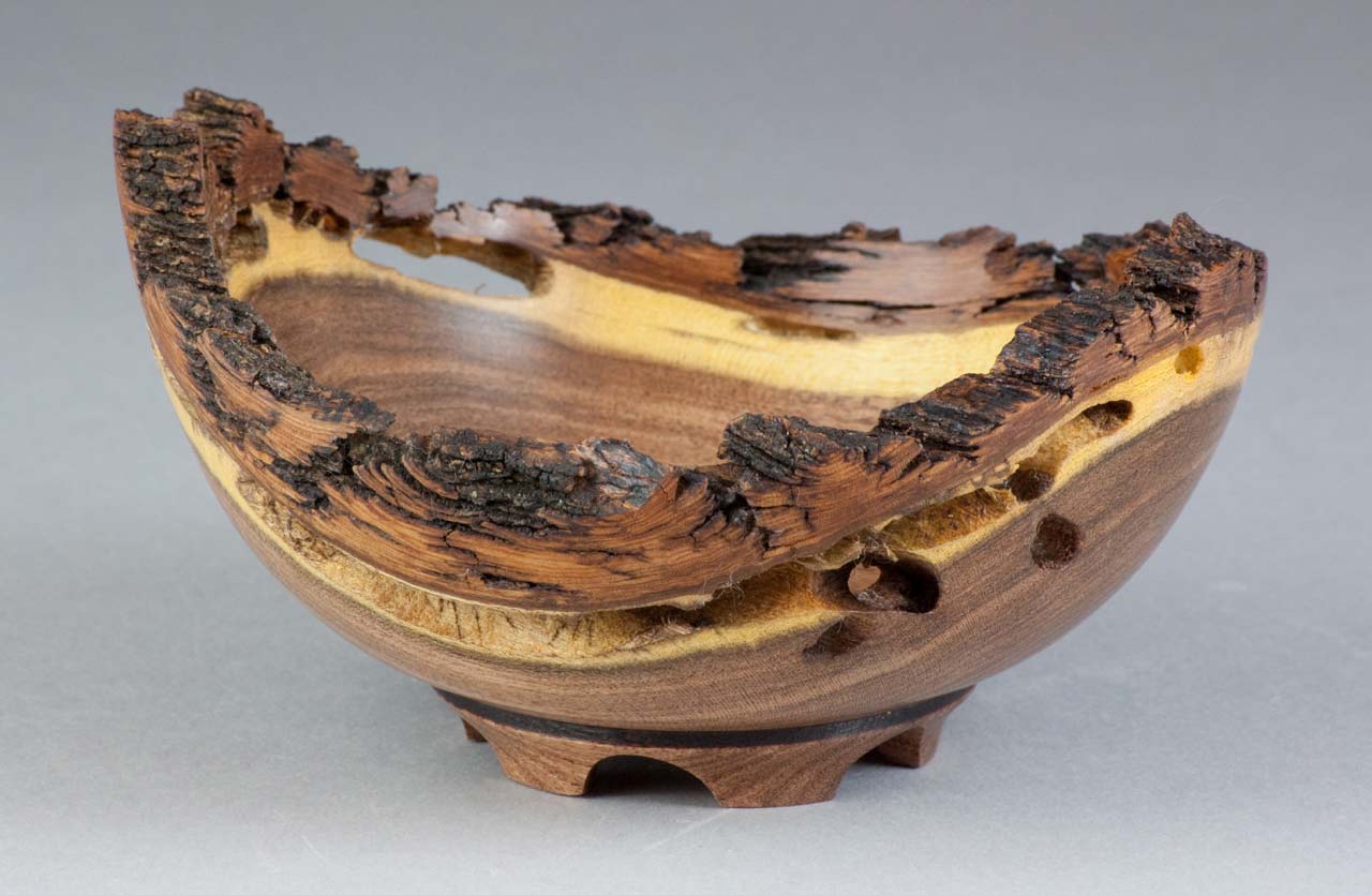 Wormy Mesquite Natural Edge Bowl
