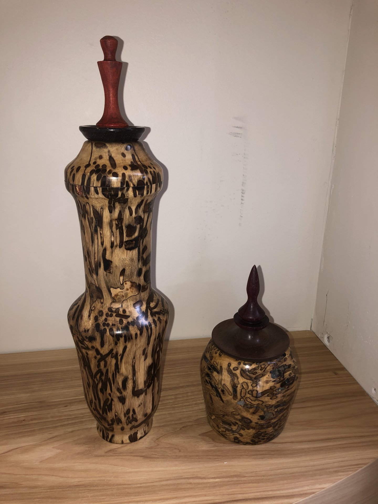 Wormy persimmon wood