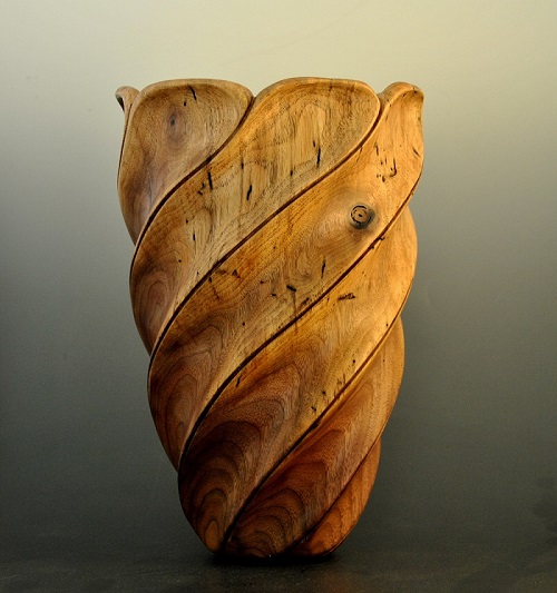 Wormy Walnut Vase