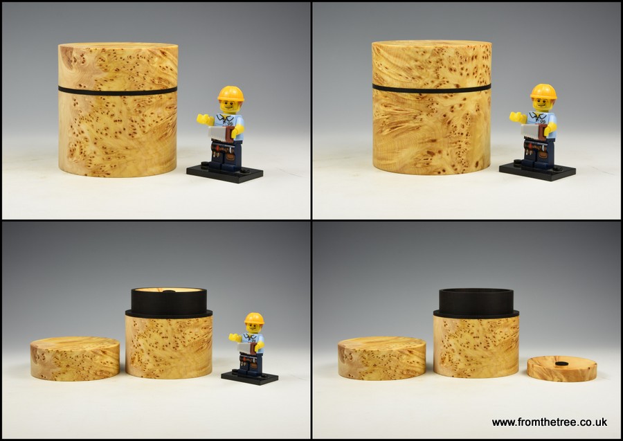 Yellow cedar burr & ebony box