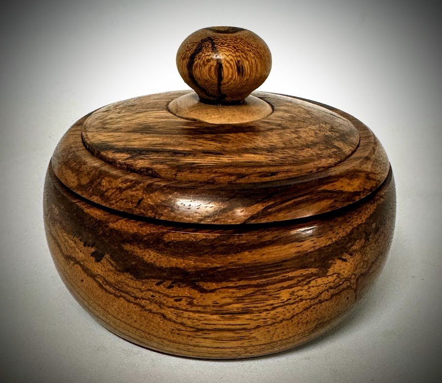 Zebra wood and maple box