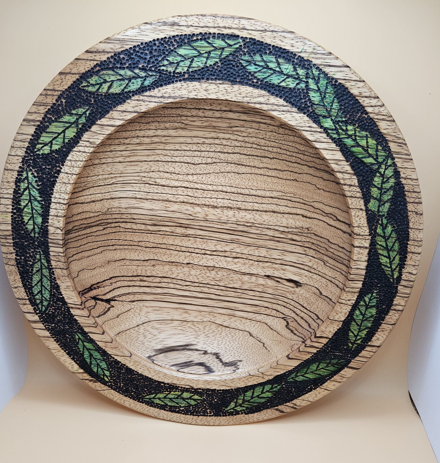 Zebra wood platter