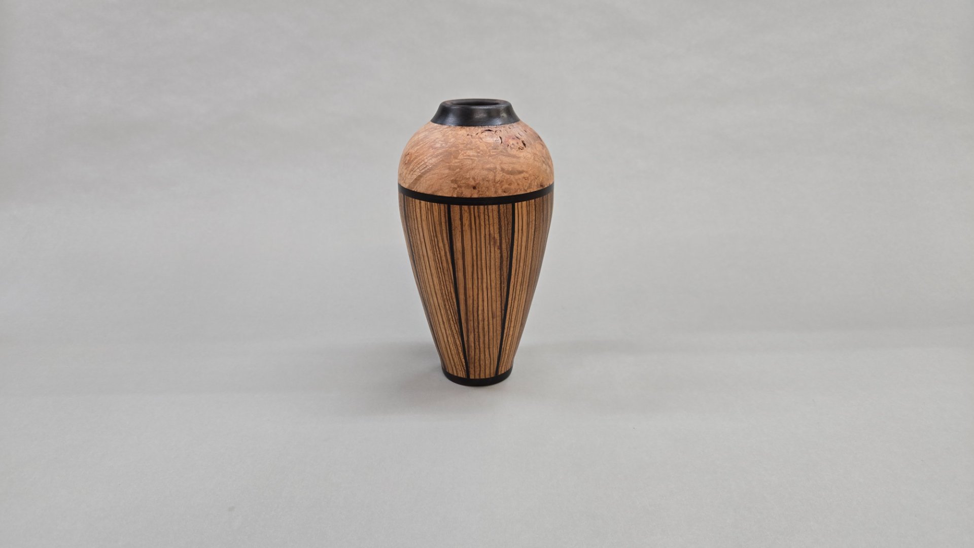 Zebrawood stave vase
